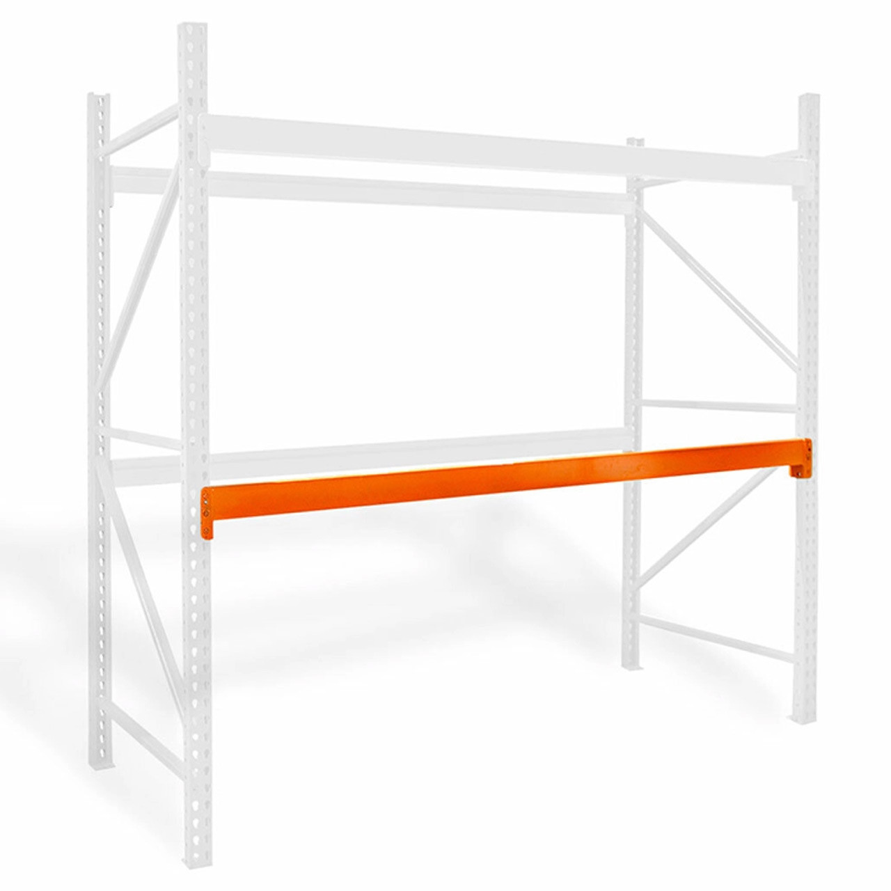 FIG 1.2: teardrop beam connector seated into a teardrop upright, safety clip engaged