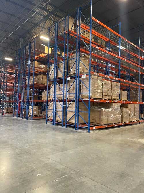 Multi-level deep rack system installation at a Memphis distribution center