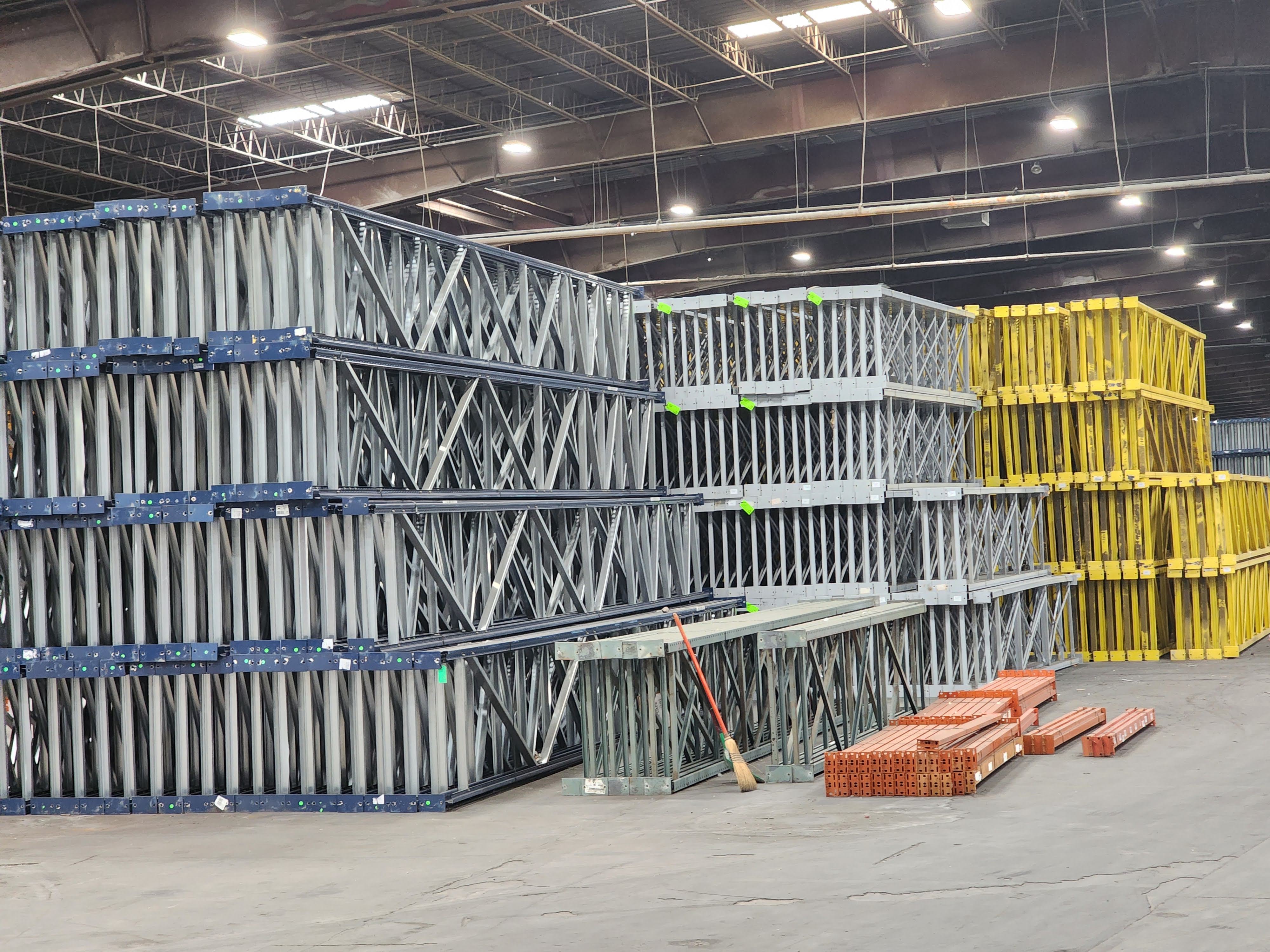 Decommissioned warehouse with cleared, swept floor